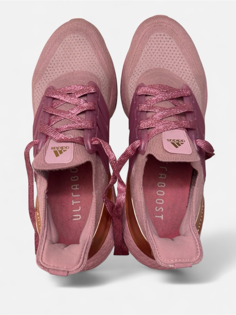 Adidas Ultraboost 21 Shift Pink Rose Gold Sneakers Women’s 11